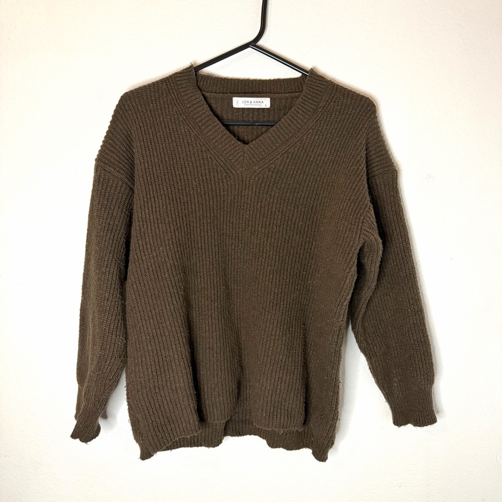 Jon & Anna Brown V-Neck Sweater